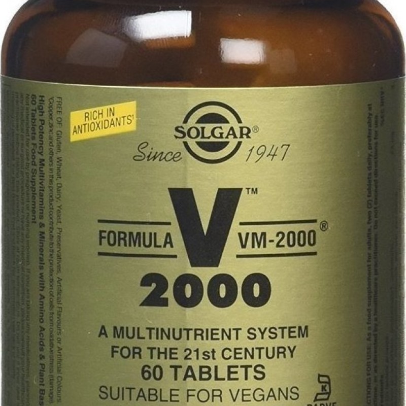 Solgar VM-2000 Ενέργεια, Τόνωση, Ενίσχυση Μυών 60 Tablets 