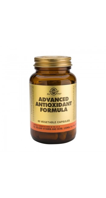 Solgar Advanced Antioxidant Formula Αντιοξειδωτική Φόρμουλα με Βιταμίνες & Μέταλλα για Τόνωση του Οργανισμού, 60veg.caps