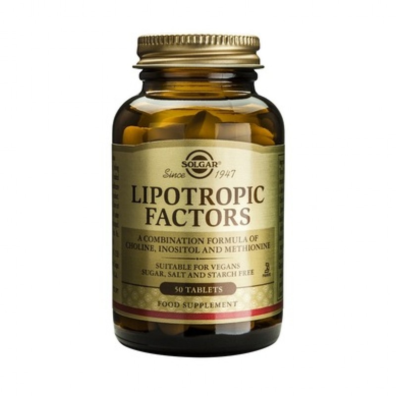 Solgar Lipotropic Factors Διατήρηση Βάρους σε Φυσιολογικά Επίπεδα 50Tabs