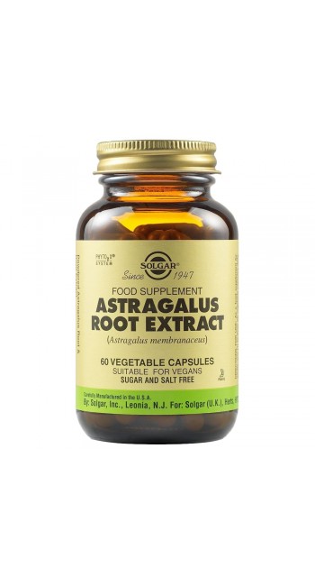 Solgar Astragalus Root Extract Συμπλήρωμα Διατροφής για Θωράκιση Ανοσοποιητικού & Ενίσχυση Αντοχής σε Περιπτώσεις Στρες & Άσκησης, 60veg.caps