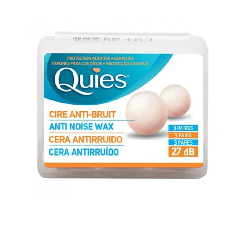 PharmaQ Quies Anti Noise Wax Earplugs Ωτοασπίδες Κεριού, 3 ζευγάρια