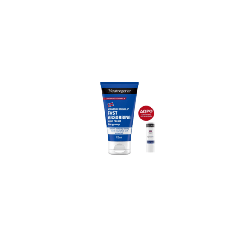 Neutrogena‎ Set Κρέμα Χεριών Άμεσης Απορρόφησης & ΔΩΡΟ Lip Balm Χειλιών 