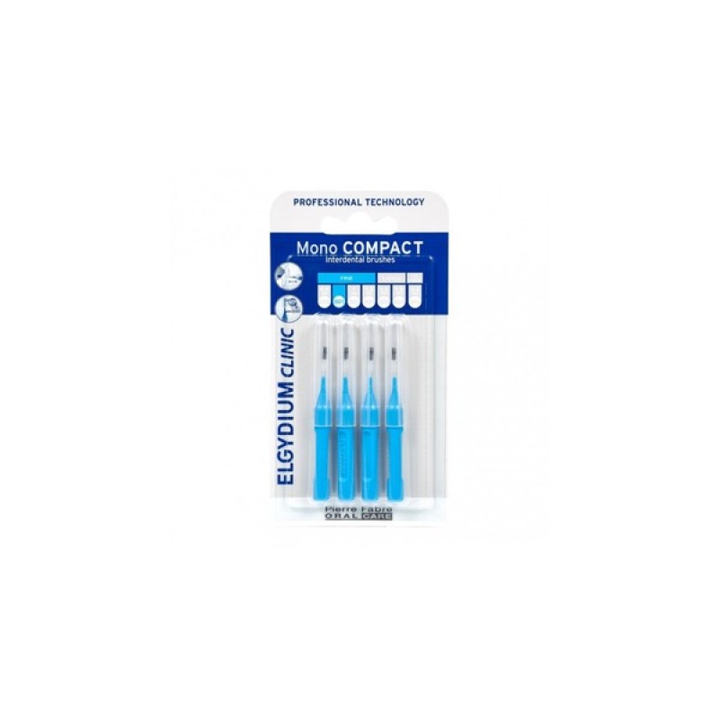 Elgydium Clinic Mono Compact Blue 0.4 Μεσοδόντια Βουρτσάκια, 4τμχ 