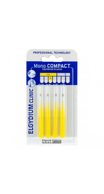 Elgydium Clinic Mono Compact Yellow 0.5 Μεσοδόντια Βουρτσάκια, 4τμχ 