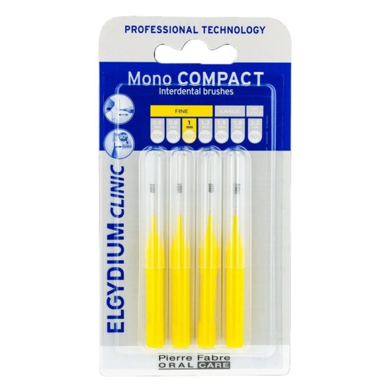 Elgydium Clinic Mono Compact Yellow 0.5 Μεσοδόντια Βουρτσάκια, 4τμχ 