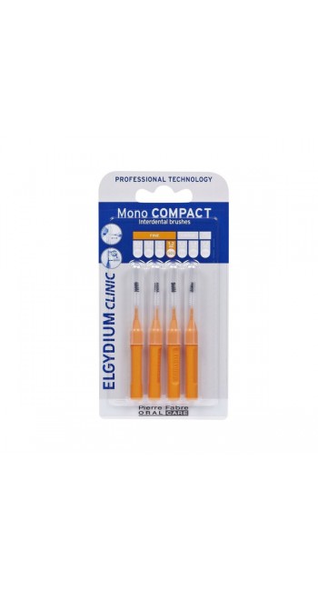 Elgydium Clinic Mono Compact Orange 0.6 Μεσοδόντια Βουρτσάκια, 4τμχ 