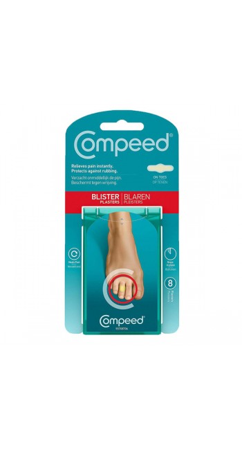 Compeed Blister on Toes Επιθέματα για Φουσκάλες στα Δάχτυλα των Ποδιών, 8τμχ