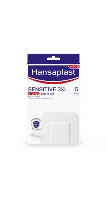 Hansaplast Sensitive 3XL Επιθέματα (10x15cm), 5τμχ