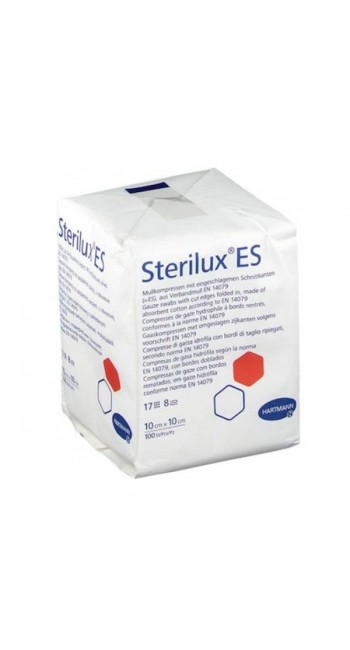 Hartmann Sterilux ES γάζα μη αποστειρωμένη 17 κλωστών 8πλή 10x10cm, 100τμχ