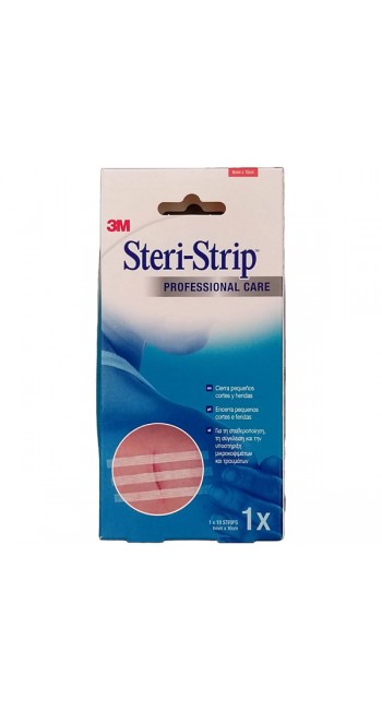 3M Steri Strip Ενισχυμένες Αυτοκόλλητες Ταινίες Σύγκλεισης Δέρματος 6mm x 10cm, 1τμχ