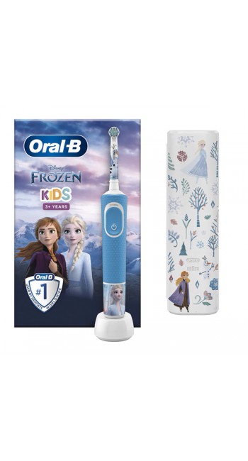 Oral-B Vitality Kids Παιδική Ηλεκτρική Οδοντόβουρτσα Frozen ΙΙ & Δώρο Θήκη Ταξιδιού 3+ Ετών, 1τμχ