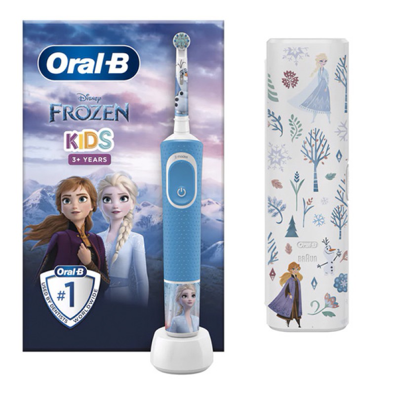 Oral-B Vitality Kids Παιδική Ηλεκτρική Οδοντόβουρτσα Frozen ΙΙ & Δώρο Θήκη Ταξιδιού 3+ Ετών, 1τμχ