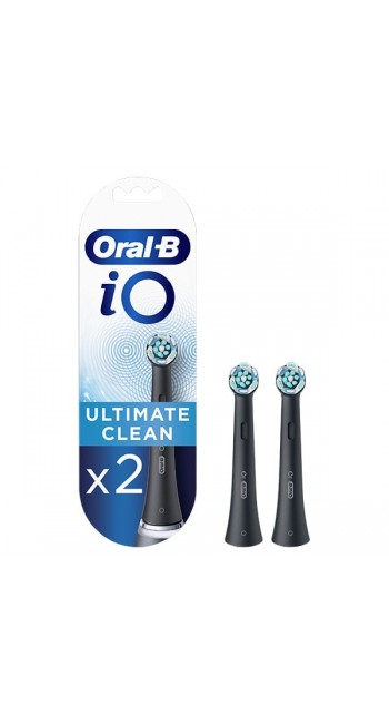 Oral-B iO Ultimate Clean Black Ανταλλακτικές Κεφαλές Ηλεκτρικής Οδοντόβουρτσας, 2τμχ