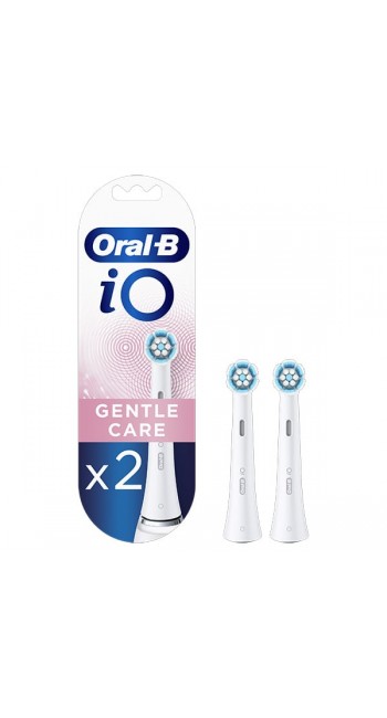 Oral-B iO Gentle Care White Ανταλλακτικές Κεφαλές Ηλεκτρικής Οδοντόβουρτσας, 2τμχ