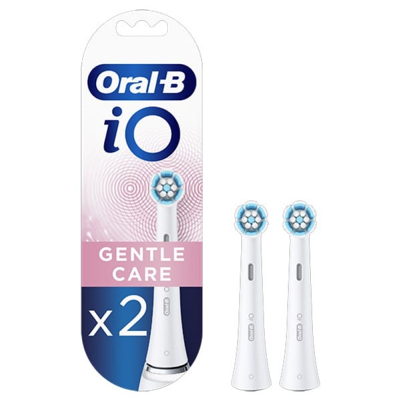 Oral-B iO Gentle Care White Ανταλλακτικές Κεφαλές Ηλεκτρικής Οδοντόβουρτσας, 2τμχ