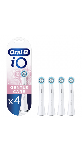 Oral-B iO Gentle Care White Ανταλλακτικές Κεφαλές Ηλεκτρικής Οδοντόβουρτσας, 4τμχ