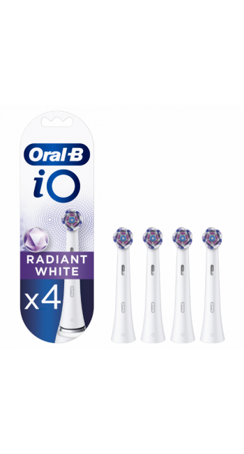 Oral-B iO Radiant White Ανταλλακτικές Κεφαλές Ηλεκτρικής Οδοντόβουρτσας, 4τμχ