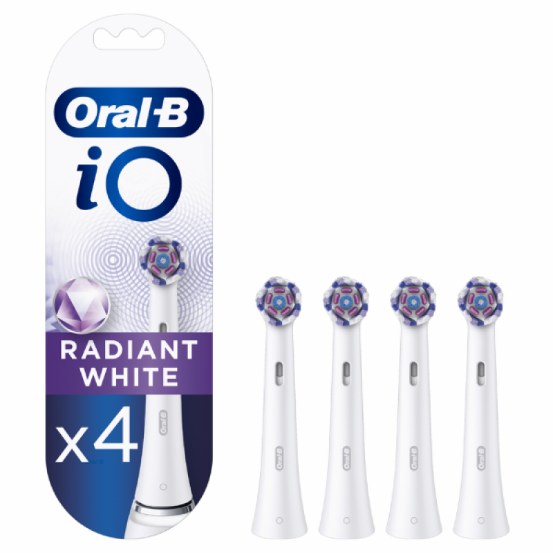 Oral-B iO Radiant White Ανταλλακτικές Κεφαλές Ηλεκτρικής Οδοντόβουρτσας, 4τμχ