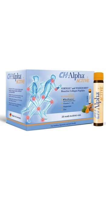 CH-Alpha Active Fortigel & Tendoforte Bioactive Collagen Peptides Συμπλήρωμα Διατροφής για Δυνατούς Τένοντες & Συνδέσμους, 28x30ml