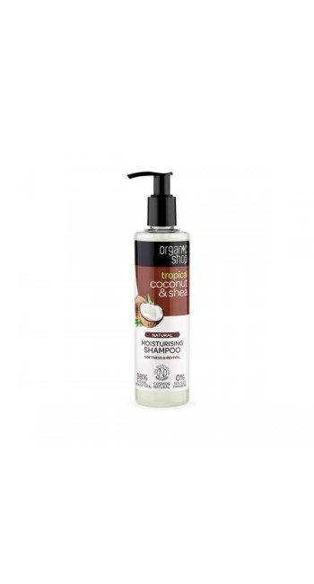 Organic Shop by Natura Siberica Coconut & Shea Moisturising Shampoo Σαμπουάν Ενυδάτωσης, 280ml