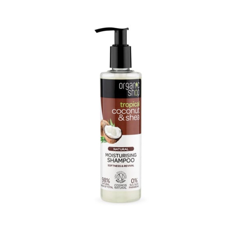 Organic Shop by Natura Siberica Coconut & Shea Moisturising Shampoo Σαμπουάν Ενυδάτωσης, 280ml