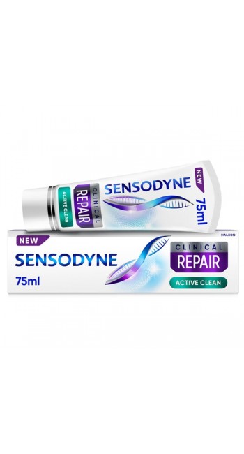 Sensodyne Clinical Repair Active Clean Οδοντόκρεμα για Αναδόμηση των Ευαίσθητων Δοντιών, 75ml