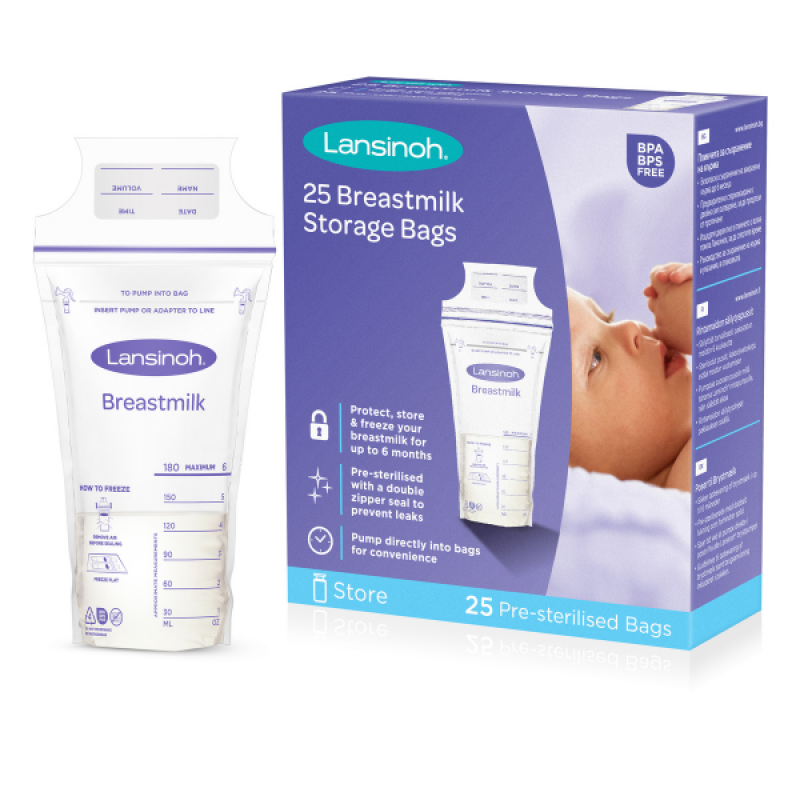 Lansinoh Breastmilk Storage Bags Σακουλάκια Φύλαξης Μητρικού Γάλακτος, 25τμχ