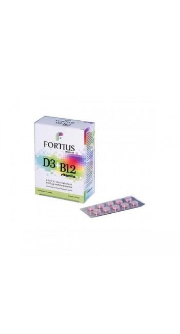 Geoplan Fortius D3 2500 IU + B12 1000μg Συμπλήρωμα Διατροφής, 30tabs