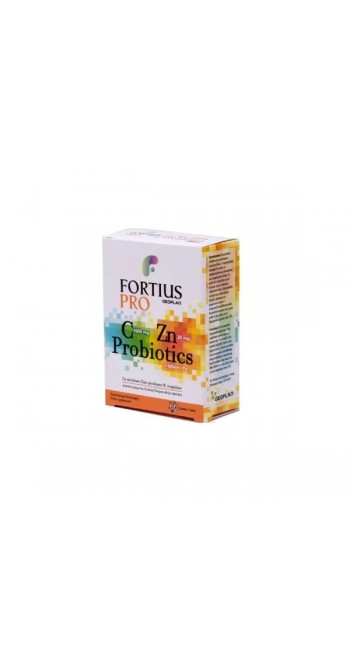 Geoplan Fortius Pro Probiotics Συμπληρώματα Διατροφής με Βιταμίνη C και Ψευδάργυρο, 60tabs 