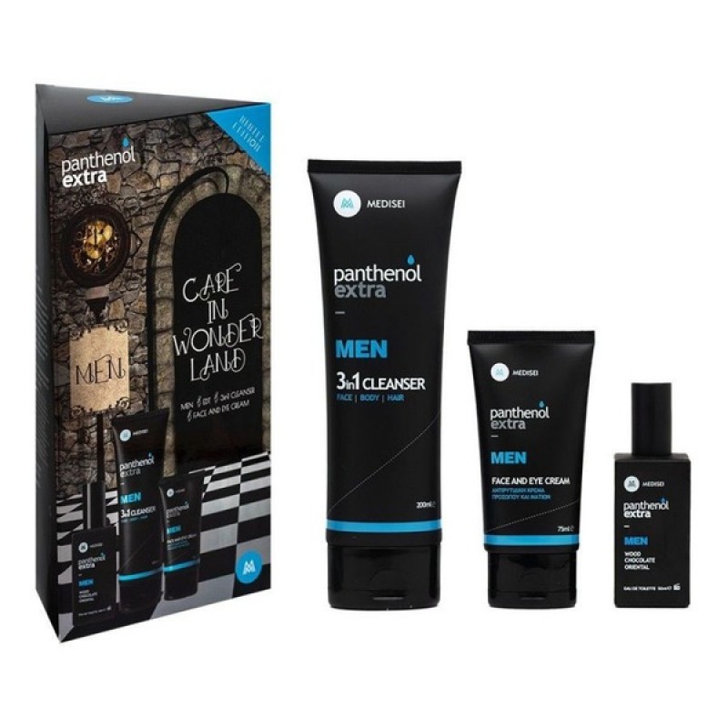 Panthenol Extra Men Set Eau De Toilette 50ml, 3in1 Cleanser, 200ml & Face & Eye Cream, 75ml