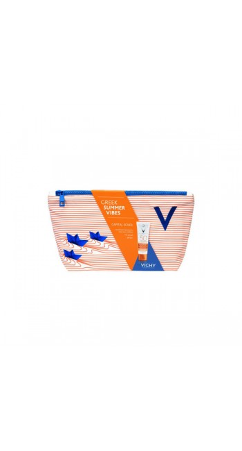 Vichy Capital Soleil Anti dark spots SPF50+ face sunscreen pouch promo 50ml - Αντηλιακή Κρέμα για Κηλίδες με Χρώμα