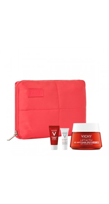 Vichy Set Liftactiv B3 Anti-Dark Spots Κρέμα Προσώπου για Κηλίδες SPF50, 50ml & Δώρο Liftactiv Specialist B3 Serum Ορός Προσώπου, 5ml, Capital Soleil UV-Age Daily SPF50+ Αντηλιακό Προσώπου, 3ml & Νεσεσέρ, 1σετ