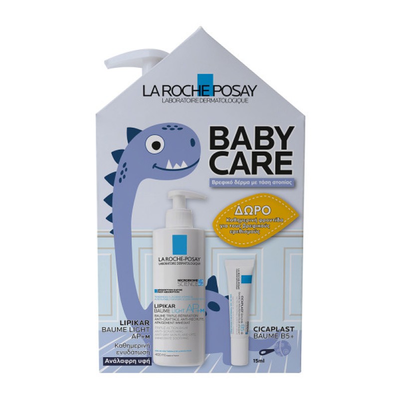 La Roche-Posay Baby Care Promo Lipikar Baume Light AP+M Ενυδατικό Βάλσαμο για το Βρεφικό Δέρμα με Τάση Ατοπίας, 400ml & Δώρο Cicaplast Baume B5+ για την Καταπράυνση του Δέρματος, 15ml, 1σετ