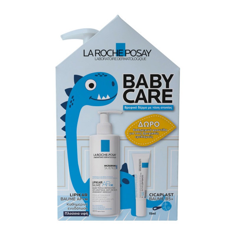 La Roche-Posay Baby Care Promo Lipikar Baume AP+M Ενυδατικό Βάλσαμο για το Βρεφικό Δέρμα με Τάση Ατοπίας, 400ml & Δώρο Cicaplast Baume B5+ για την Καταπράυνση του Δέρματος, 15ml, 1σετ