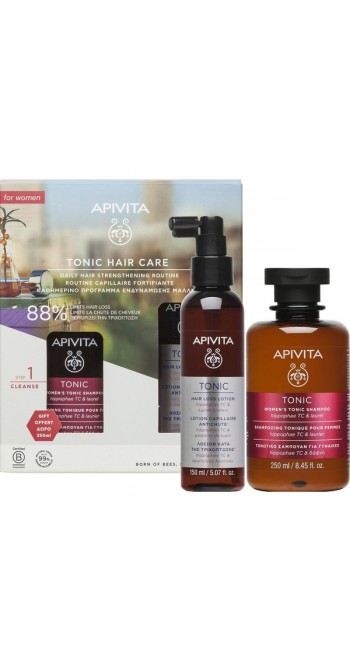 Apivita Women's Tonic με Lotion Κατά της Τριχόπτωσης & Δώρο Τονωτικό Σαμπουάν