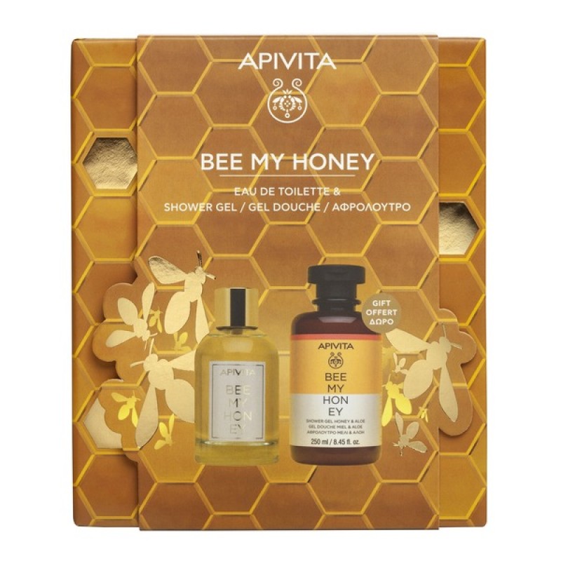 Apivita Set Bee My Honey Eau de Toilette, 100ml & Δώρο Bee My Honey Αφρόλουτρο, 250ml 