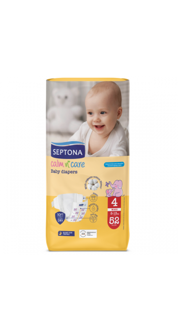 Septona Calm N' Care Πάνες Maxi No4 (8-13Kg), 52τμχ