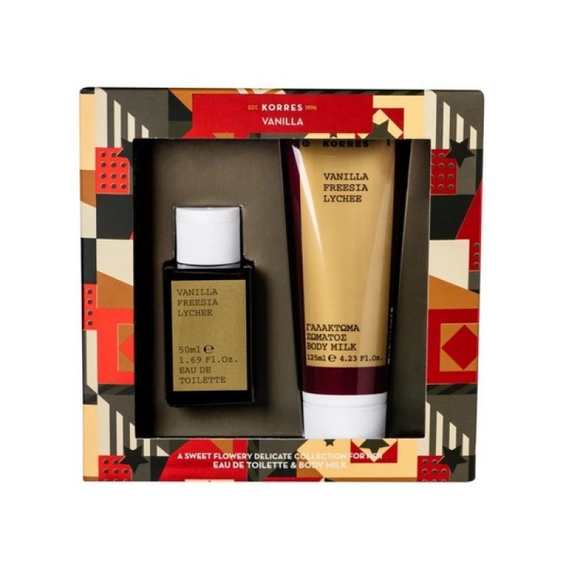 Korres Vanilla Set Eau De Toilette, 50ml + Δωρο Γαλάκτωμα Σώματος, 125ml 