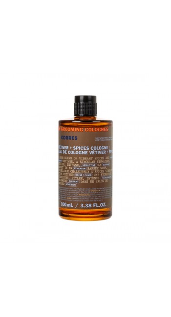 Korres ​Athenian Grooming Βέτιβερ + Μπαχαρικά Eau de Cologne, 100ml