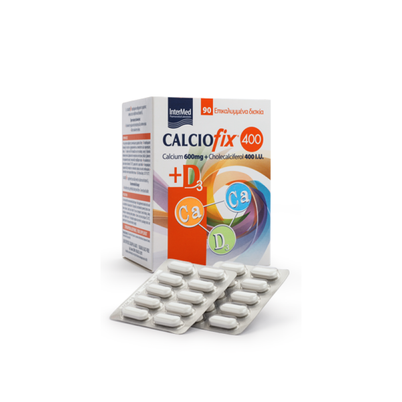 Intermed Calciofix 400 Συμπλήρωμα Διατροφής Ασβεστίου & Βιταμίνης D3, 90tabs