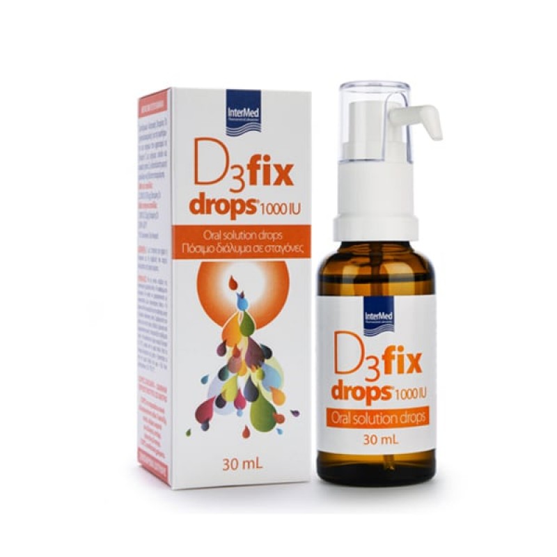 Intermed D3 Fix Drops 1000IU Συμπλήρωμα Διατροφής, 30ml 