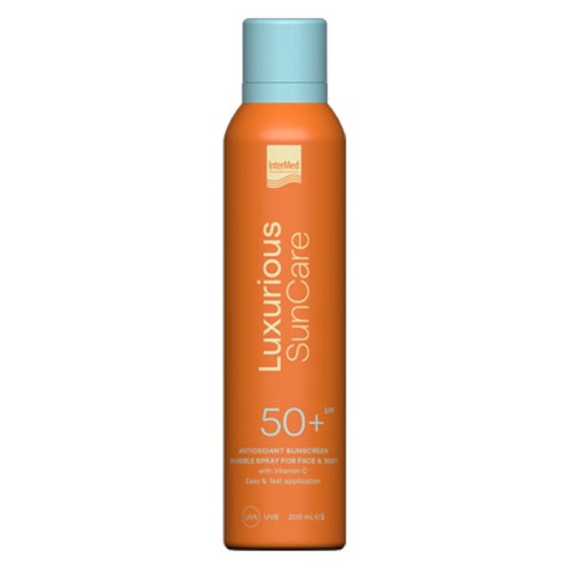 Intermed Luxurious Suncare Antioxidant Sunscreen Invisible Spray SPF 50+ Αντηλιακό Σπρέι για Πρόσωπο & Σώμα, 200ml