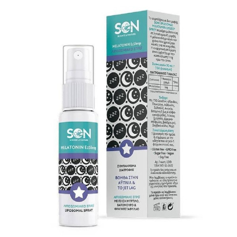 SON Melatonin Ezsleep Liposomal Spray Συμπλήρωμα Διατροφής με Μελατονίνη, 30ml