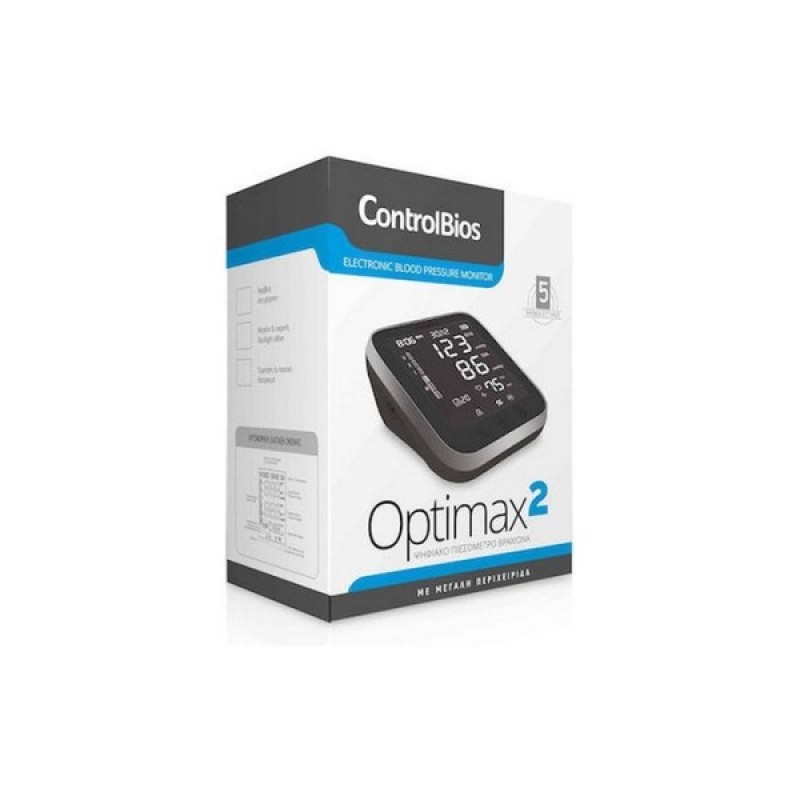 ControlBios Optimax2 Ψηφιακό Πιεσόμετρο Μπράτσου με Περιχειρίδα 22-36εκ., 1τμχ