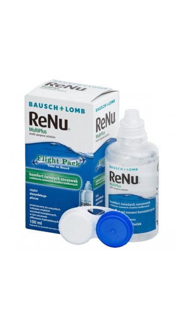 Bausch & Lomb ReNu Multiplus Flight Pack Διάλυμα Καθαρισμού Φακών Επαφής Πολλαπλών Χρήσεων & Θήκη Φακών, 100ml