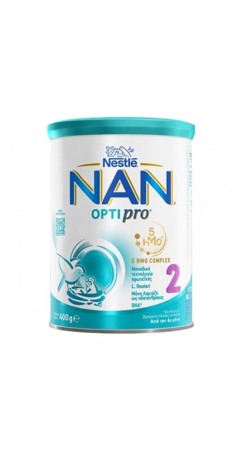 Nestle ΝΑΝ Optipro 2 Γάλα Δεύτερης Βρεφικής Ηλικίας σε Σκόνη από τον 6ο Μήνα, 400gr