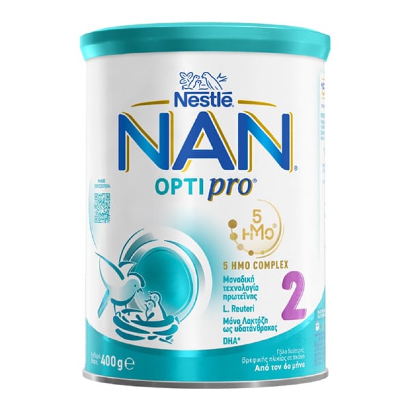 Nestle ΝΑΝ Optipro 2 Γάλα Δεύτερης Βρεφικής Ηλικίας σε Σκόνη από τον 6ο Μήνα, 400gr