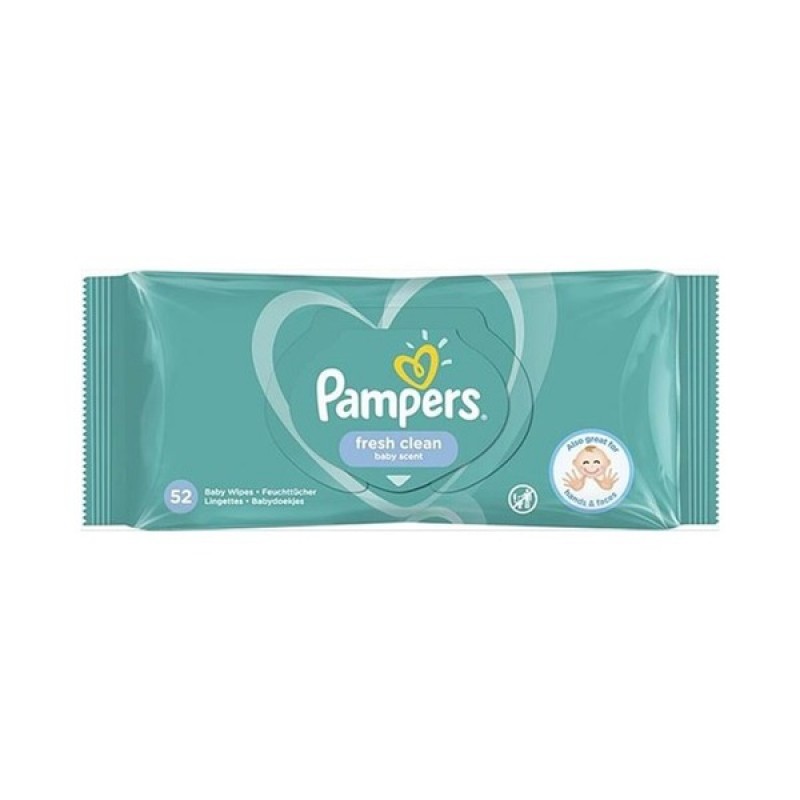 Pampers Μωρομάντηλα Fresh Clean, 1x52τμχ