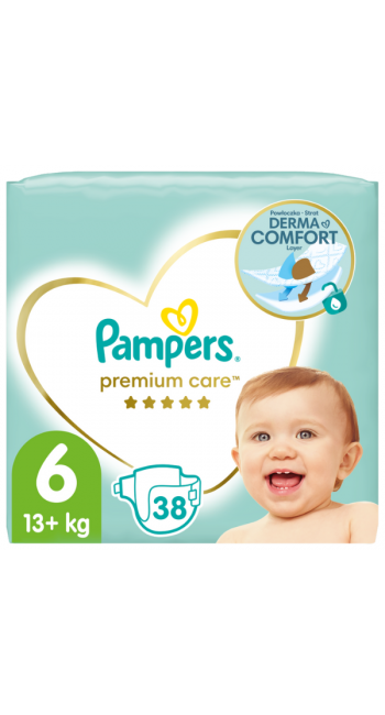 Pampers Premium Care No.6 (13+kg) Πάνες, 38τμχ