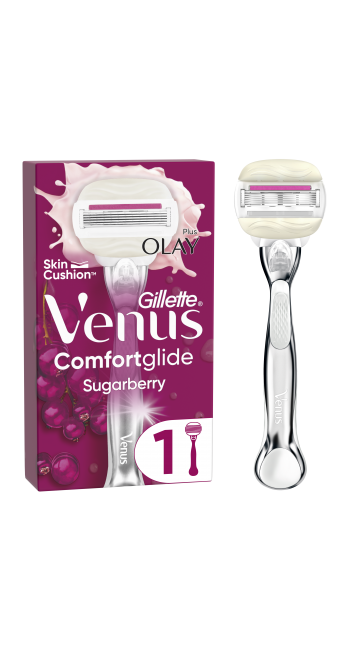 Gillette Venus ComfortGlide Sugarberry Γυναικεία Ξυριστική Μηχανή Με 1 Ανταλλακτική Κεφαλή